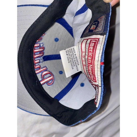 VTG american needle 1918 Philadelphia phillies 7 5/8 fitted hat cap retro velour - Picture 5 of 10